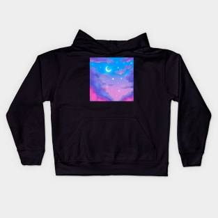 Moon and Clouds Kids Hoodie